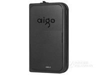 爱国者 (aigo) 移动硬盘 4TB USB3.0 2.5英寸机械硬盘兼容Mac HD806 黑色 机线一体 稳定传输 轻薄便携 