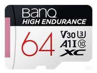 banq 64GB TF（MicroSD）存储卡 A1 U3 V30 4K 行车记录仪&安防监控专用内存卡 高度耐用 读速100MB/s