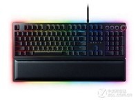 雷蛇 Razer 猎魂光蛛精英版 线性光轴 机械键盘 有线键盘 游戏键盘 104键 RGB幻彩 电竞 黑色 幻彩腕托