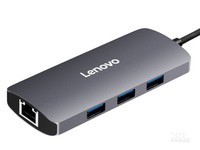 联想（lenovo）USB3.0分线器拓展坞扩展坞转千兆网口RJ45有线网卡转接头笔记本电脑USB扩展小新四合一转换器