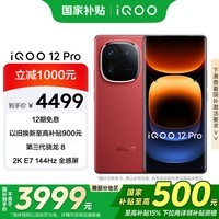 iQOO 12Pro【国家补贴】16GB+512GB燃途版 2K E7 144Hz屏幕 大底主摄潜望式长焦 电竞手机