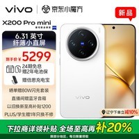 vivo X200 Pro mini 16GB+512GB 直白 6.31英寸纤薄小直屏 蔡司超级长焦 5700mAh蓝海电池 拍照 AI手机