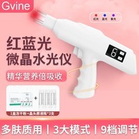 Gvine纳米微晶导入仪水光原液自打仪器微针水光枪仪器自打美容院水光仪家用脸部红蓝光水光机美容仪礼物 【冻干粉套装】3个晶头+1盒冻干粉