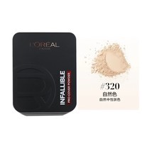 欧莱雅(L\'OREAL)持妆粉饼 遮瑕定妆控油持久不易脱妆 恒放溢彩无瑕干湿两用粉饼 320#自然色