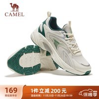 骆驼（CAMEL）复古慢跑鞋情侣款透气运动休闲老爹鞋子 K14B39L7006 园林绿 45