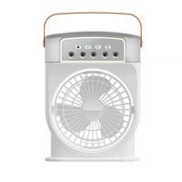 普拉扎空调扇智能冷风扇加冰便携式桌面喷雾扇制冷小型冷风机电风扇 空调喷雾风扇充电款+白色