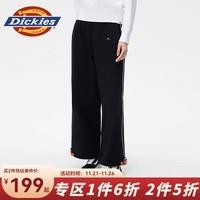 dickies卫裤 女款长裤休闲运动脚口抽绳卫裤10869 黑色 L