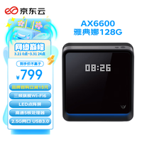 京东云无线宝 AX6600雅典娜128G 能赚京豆的家用路由器 WIFI6 高通5核 1G内存 LED点阵屏 三频Mesh