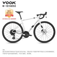 VOOKONE 【现货】公路自行车 单盘13速 碳纤维前叉 碟刹 轻量8.3kg 白色 L 推荐身高176-185cm