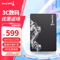 长城（Great Wall）SSD固态硬盘 SATA3.0接口 台式机笔记本电脑通用硬盘 S300系列 2TB SATA3.0固态硬盘