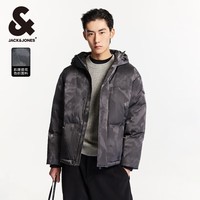 杰克·琼斯（JACK&JONES）男装衣服秋冬新款宽松时尚百搭连帽短款羽绒服男保暖鸭绒服外套 黑色E40 黑色E40 175/96A/M