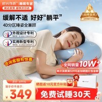 时光存折枕头深度睡眠颈椎枕 助睡眠成人睡觉专用护颈椎艾草枕头高枕低枕 【薰衣草味-低枕】护颈云翼分区