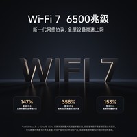 小米（MI）路由器BE6500 Wi-Fi 7 6500兆级  全2.5G网口 4核高通处理器 loT智能联动网络安全家用路由器