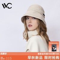 VVC帽子女渔夫帽秋冬时尚百搭盆帽大头围太阳帽百搭水桶帽 流光米（春秋款）