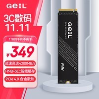 GEIL金邦 1TB SSD固态硬盘 M.2接口(PCIe 4.0 x4)NVMe SSD游戏高性能版  P4H系列