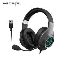 漫步者（EDIFIER）HECATE G2专业版USB7.1声道游戏耳机电竞耳麦头戴式电脑网课办公麦克风吃鸡耳机带线控 灰色