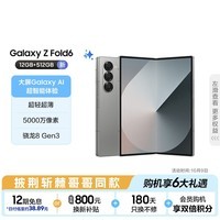 三星Samsung Galaxy Z Fold6 大屏AI手机 折叠屏手机 披荆斩棘哥哥同款 游戏手机 12GB+512GB 星夜银