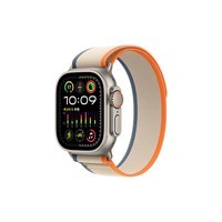 Apple/苹果 Watch Ultra2 智能手表GPS+蜂窝款49毫米钛金属表壳橙配米色野径回环式表带M/L MRFM3CH/A