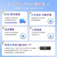 COOL-FISH 移动固态硬盘1t大容量Type-C3.1高速硬盘笔记本外置存储512G手机硬盘256G游戏硬盘办公2t固态U盘 【标准版】银色（读取高达520MB/s) 256G