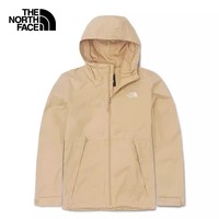 The North Face北面冲锋衣男户外防风硬壳单层夹克4UDN 卡其色/LK5 M
