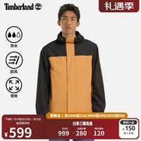 添柏岚（Timberland）官方男装防水冲锋衣S24新款户外休闲夹克|A44XJ A44XJP57/小麦黑色 L