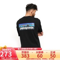 巴塔哥尼亚（Patagonia）PATAGONIA巴塔哥尼亚男款短袖经典混纺夏季男式T恤38504 黑色 L