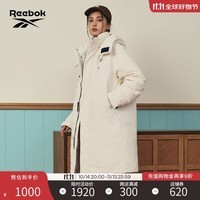 Reebok锐步官方2023秋冬新款情侣款简约时尚休闲梭织长款羽绒夹克 23FRC267UGW2 A/S