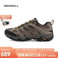 迈乐（Merrell）户外减震徒步鞋男鞋MOAB 3迈越者低帮新款防滑耐磨轻量登山鞋 J035893 浅棕黄 42