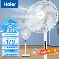 海尔（haier）电风扇家用立式远距吹风电扇遥控定时落地扇易拆洗大风量广角摇头节能风扇  HFS-Y3507