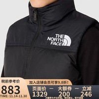 the North Face【断码清货JD物流】美版1996青少年男女羽绒马甲保暖防寒秋冬背心 JK3-黑色 L