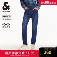 杰克·琼斯（JACK&JONES）男装905锥形牛仔裤男秋季新款百搭中蓝长裤子休闲高弹牛仔小脚裤 E39 中牛仔蓝 180/84A/LR