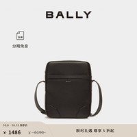 BALLY巴利男黑色RIBBON皮革斜挎包6304608 黑色 均码