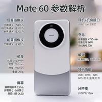 华为mate60 新品手机 雅川青 12GB+256GB(全网通）