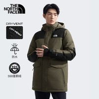 The North Face北面羽绒服男户外防水保暖鹅绒4U81 绿色/BQW L