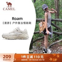 骆驼（CAMEL）漫游户外复古慢跑鞋女休闲运动 K23S09L7014-1 米白/香芋紫 38