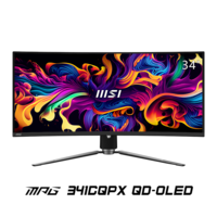 微星（MSI）34英寸 准4K 240Hz 0.03ms(GTG) 量子点OLED TYPE-C 98W 游戏电竞显示器屏 MPG 341CQPX QD-OLED