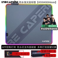 CAPERE (铠雷) 防水尼龙发光垫顺滑坚韧耐磨竞技游戏垫CORDURA电脑滑鼠垫 防水垫【中号2代发光款】