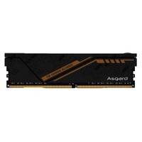 阿斯加特（Asgard）16GB(8GBx2)套装 DDR4 3200 台式机内存条 金伦加-黑橙甲 TUF联名款