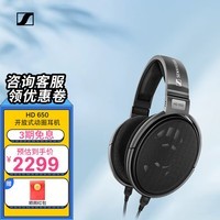 森海塞尔（Sennheiser） HD650 经典开放式头戴式HIFI发烧耳机 立体声家庭影院 HD650 颜色