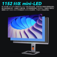 泰坦军团 2K/4K高清MiniLED背光电竞显示器 180/240高刷HDR1000升降旋转笔记本PS5外接电脑显示屏 27英寸4K 160Hz 1152区P27A6VP