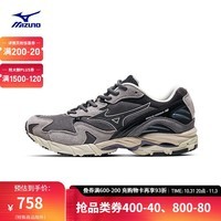 美津浓（MIZUNO）【WAVE RIDER 10】24新款跑鞋男女秋冬保暖厚底缓震轻量休闲运动 03/灰色/黑色/褐色 42