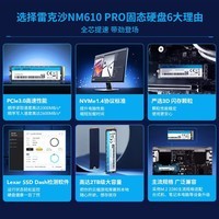 雷克沙(Lexar)SSD固态硬盘2T1T512G M.2 NVMe PCle3.0笔记本台式机硬盘 NM610PRO 2TB固态硬盘(礼品U盘) 主流PCIe3x4|快速加载广泛兼容