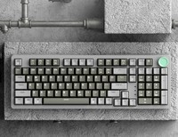 京东京造 JZ990有线机械键盘 99键+旋钮背光Gasket 双系统兼容 灰冷翠黄轴机械办公键盘