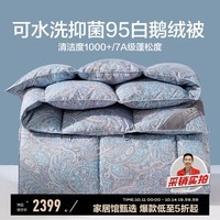 博洋家纺 亚斯 抑菌95%白鹅绒被羽绒被 冬被(1000g填充)220*240cm