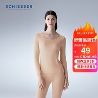 舒雅（Schiesser）舒雅女士圆领保暖上衣3A抗菌针织长袖秋衣E0/21884Q 肤色7101 L【60-65公斤】