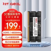 GEIL金邦 16G DDR5-4800  笔记本内存条 千禧系列