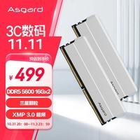 阿斯加特（Asgard）32GB(16GBx2)套装 DDR5 5600 台式机内存 海拉系列 三星颗粒