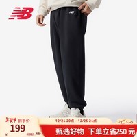 NEW BALANCE NB 官方运动裤男款休闲宽松长款针织卫裤裤子AMP41519 BK AMP41519 L