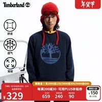 添柏岚（Timberland）官方男款套头卫衣24秋新款户外休闲加绒|A43Y5 A43Y5433/深宝石蓝 XS