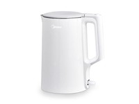 美的(Midea)烧水壶电热水壶304食品级不锈钢无缝内胆双层防烫1.7L大容量1800W智能断电SHJ1721